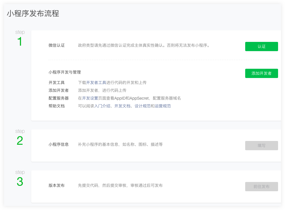 提交审核并发布版本